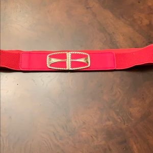 Ladies fashion red elastic belt